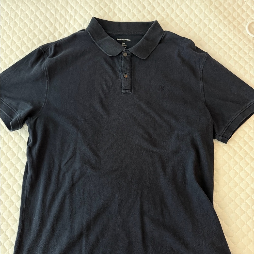 Banana Republic Factory Men's Dark Blue Polo Shirt